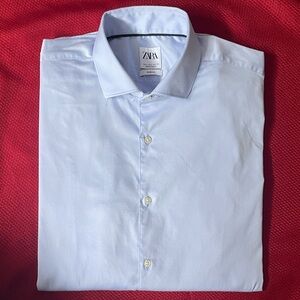 Zara Men's Sky Blue Dress Shirt